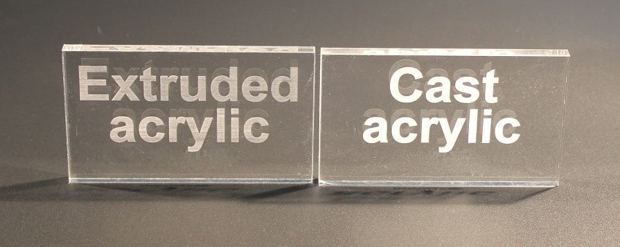 Cad iad na difríochtaí idir aicrileach teilgthe agus aicrileach easbhrúite?